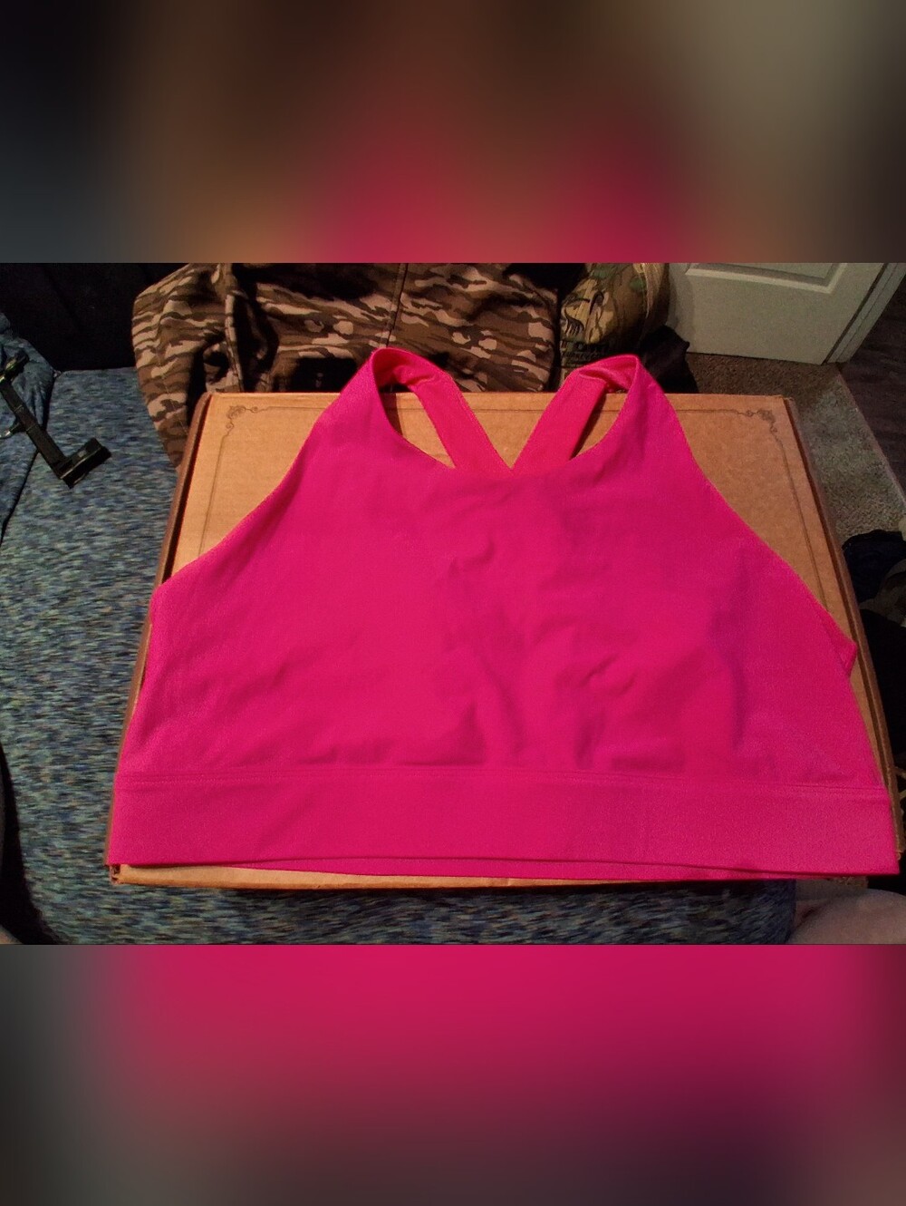 Fabletics Women’s Hot Pink Racerback Sports Bra